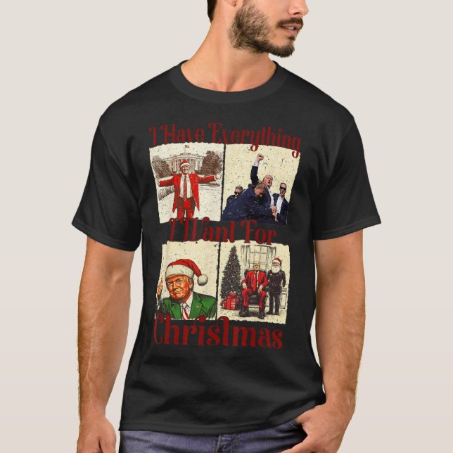 Funny Santa Trump I Have Everything I Want For Chr T-Shirt (Front)