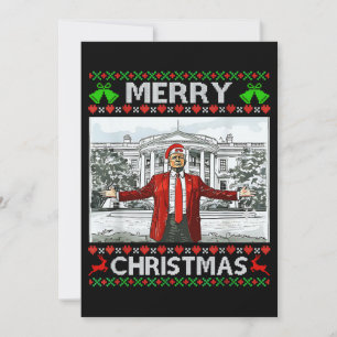 Funny Santa Trump Merry Christmas Holiday Card