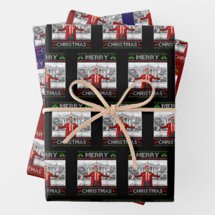 Funny Santa Trump Merry Christmas Ugly Xmas Wrapping Paper Sheets
