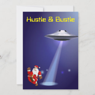 Funny Santa 🎅🛸 UFO Christmas Holiday Card