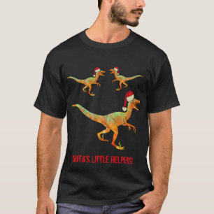 Funny Santa Velociraptor Dinosaur Christmas T-Shirt
