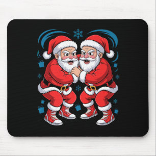 Funny Santa Wrestling Lover Wrestler Xmas Christma Mouse Pad
