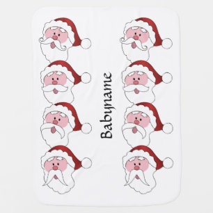 Funny Santas custom baby blanket