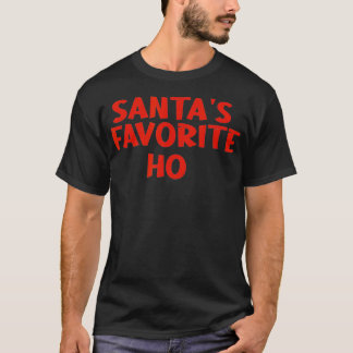 Funny Santa's Favorite Ho Couples Pajama  T-Shirt