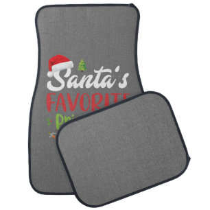 Funny Santa's Favorite Principal Christmas Car Floor Mat