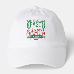 Funny Santa's list word art Hat
