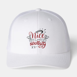 Funny Santa's list word art retro trucker hat