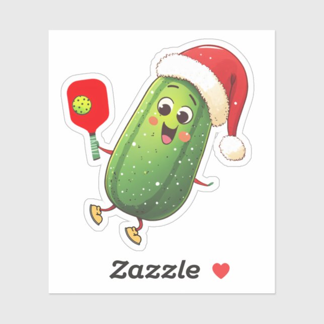 Funny Santa's Pickleball Rally Sticker (Sheet)