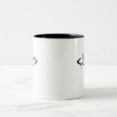 Funny Sarcasm Code Tag Two-Tone Coffee Mug (Center)