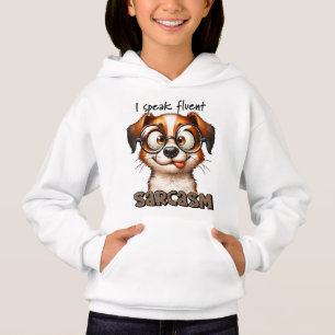 Funny Sarcasm dog word art Hoodie