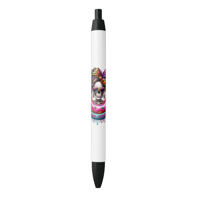 Funny sarcasm donut care skeleton pen (Front Vertical)