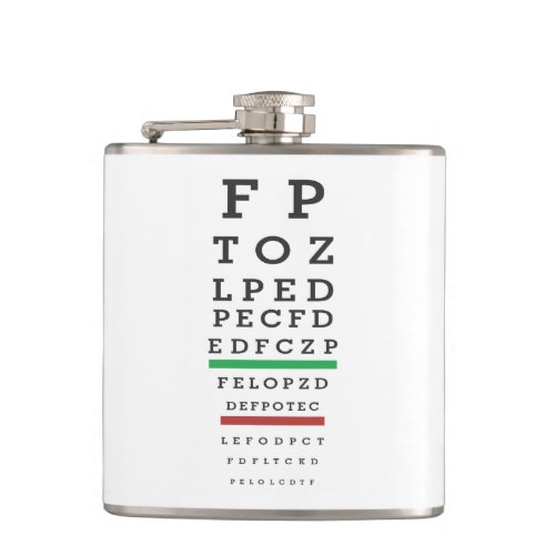 Funny Sarcasm Eye Exam Flask