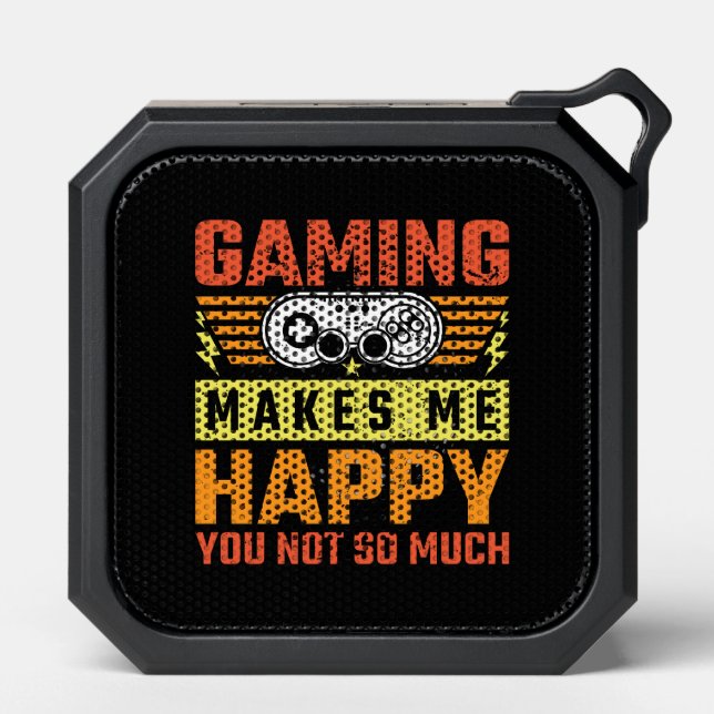 Funny sarcasm gaming word art  bluetooth speaker (Front)
