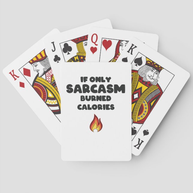 Funny Sarcasm Quotes Teens Women Men Sarcastic Poker Cards (Back)