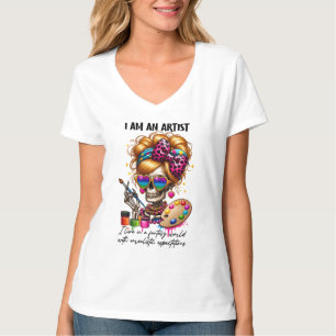 Funny sarcasm skeleton Artist T-Shirt