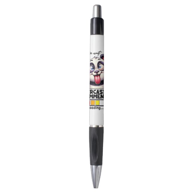 Funny sarcasm word art panda bear  pen (Front Vertical)