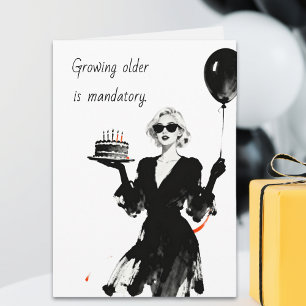 Funny Sarcastic Aging Birthday Card