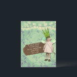 Funny Sarcastic Altered Art Vintage Birthday Girl  Postcard<br><div class="desc">Funny, snarky vintage altered art style birthday greeting has cute little girl with crown and sceptre, and text on front that reads "I hope your birthday is as amazing and fun as i am." Back of card has customizable text that reads "Good luck with that." Perfect for parent's birthday, best...</div>