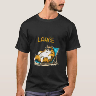funny sarcastic animal ironic kitten large cat des T-Shirt
