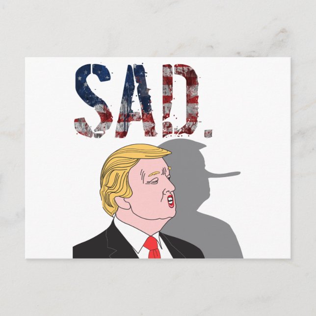 Funny sarcastic anti President Donald Trump Postcard (Front)