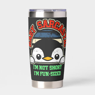 Funny Sarcastic Baby Penguin Retro Vintage Insulated Tumbler