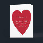 Funny Sarcastic Big Red Heart Greeting Card<br><div class="desc">Tell your friend,  girlfriend,  boyfriend or partner that you still adore them after all this time. With this big,  red heart and a funny satirical message.</div>