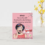 Funny Sarcastic Birthday Card<br><div class="desc">Sure to bring a smile with it's cute retro vibe and snarky sarcastic wit.</div>