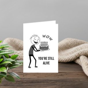 Funny Sarcastic Birthday Card