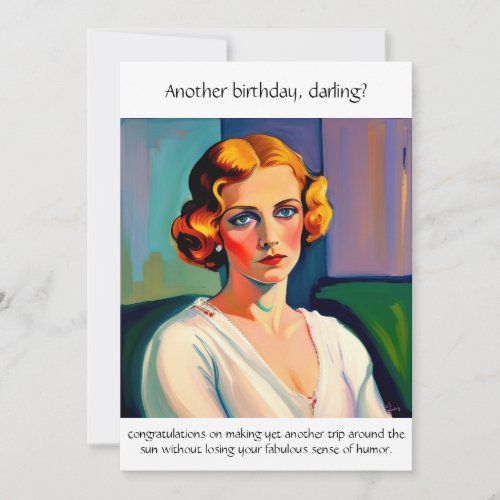 Funny Sarcastic Birthday Card
