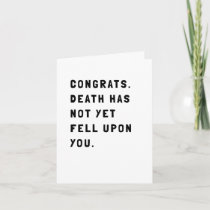 Funny Sarcastic Birthday Card