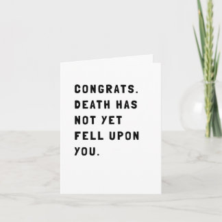 Funny Sarcastic Birthday Card