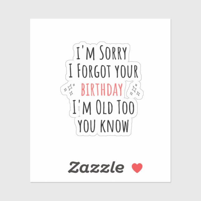 Funny  sarcastic birthday sticker (Sheet)
