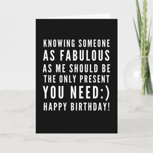 Funny sarcastic birthday wish for a boyfriend card