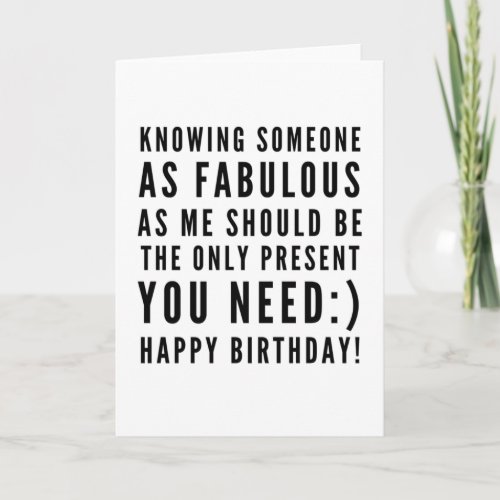 Funny sarcastic birthday wishes for boyfriend card