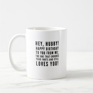 Funny sarcastic birthday wishes for husband coffee mug