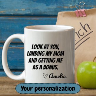 Funny Sarcastic Bonus Dad Stepdad mug personalized