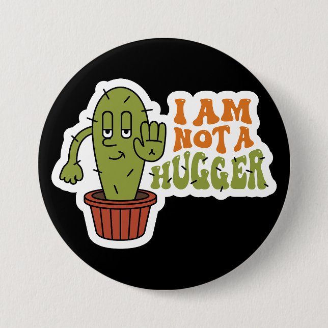 Funny Sarcastic Cactus  Button (Front)