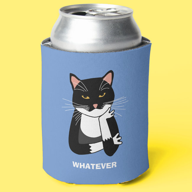 Funny Sarcastic Cat Can Cooler