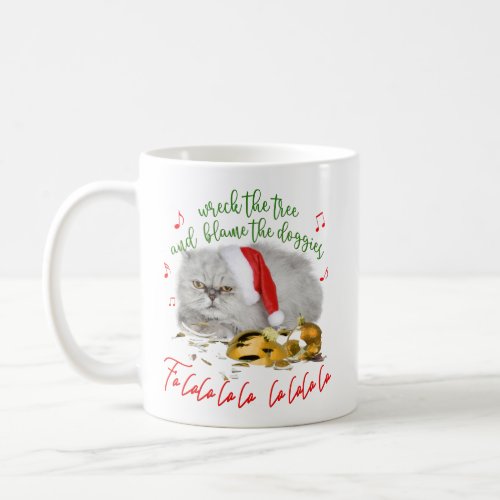 Funny Sarcastic Cat Christmas Coffee Mug