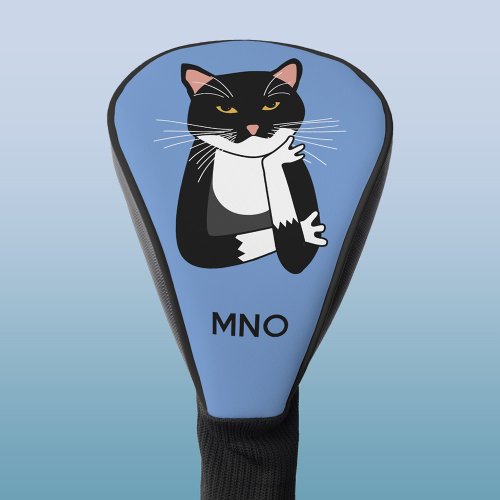 Funny Sarcastic Cat Monogram Initials Golf Head Cover