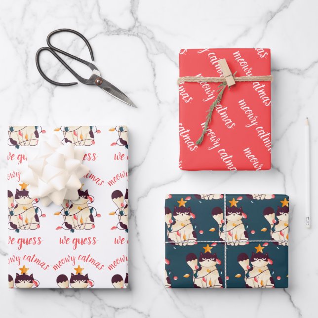 Funny Sarcastic Cat Pun  Wrapping Paper Sheets (Front)