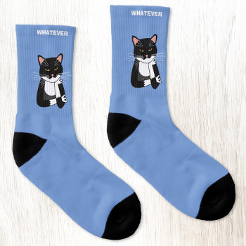 Funny Sarcastic Cat Socks by Squirrell at Zazzle