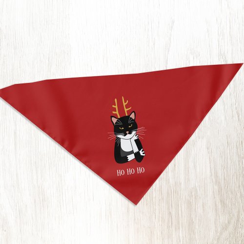 Funny Sarcastic Christmas Cat Bandana