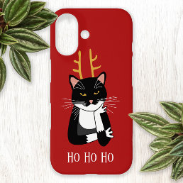 Funny Sarcastic Christmas Cat iPhone 16 Case