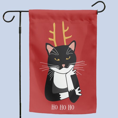 Funny Sarcastic Christmas Cat Garden Flag