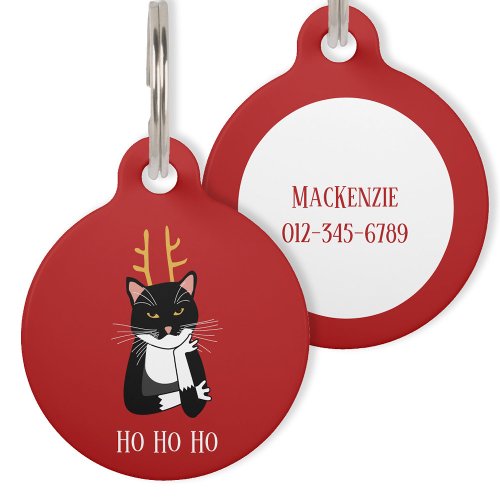 Funny Sarcastic Christmas Cat Pet ID Tag