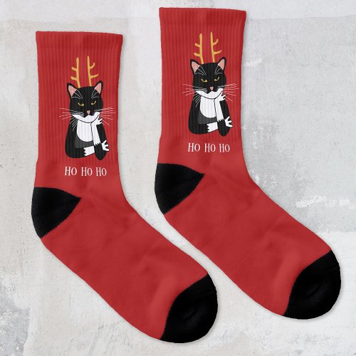 Funny Sarcastic Christmas Cat Socks