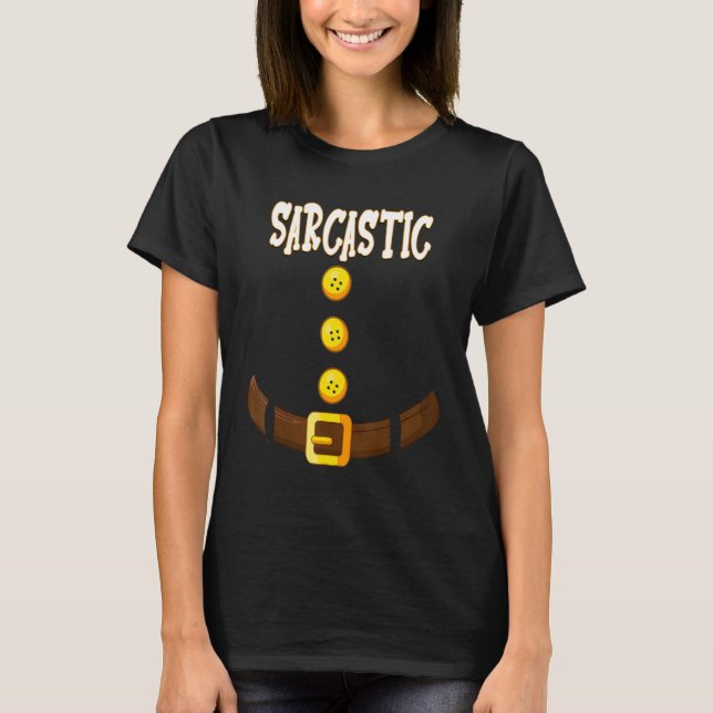 Funny Sarcastic Christmas Gnome Dwarf Matching Elf T-Shirt (Front)