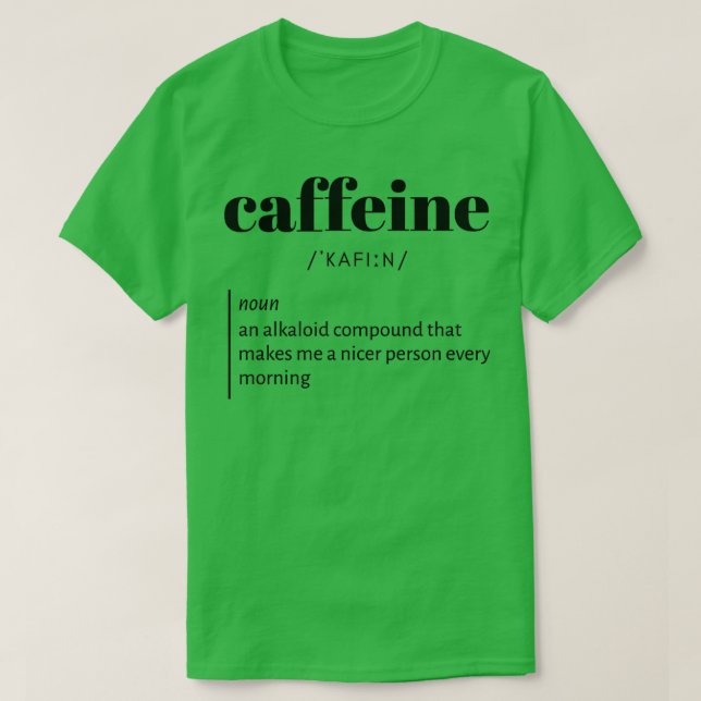 funny sarcastic coffee tea addiction definition 2 T-Shirt (Design Front)
