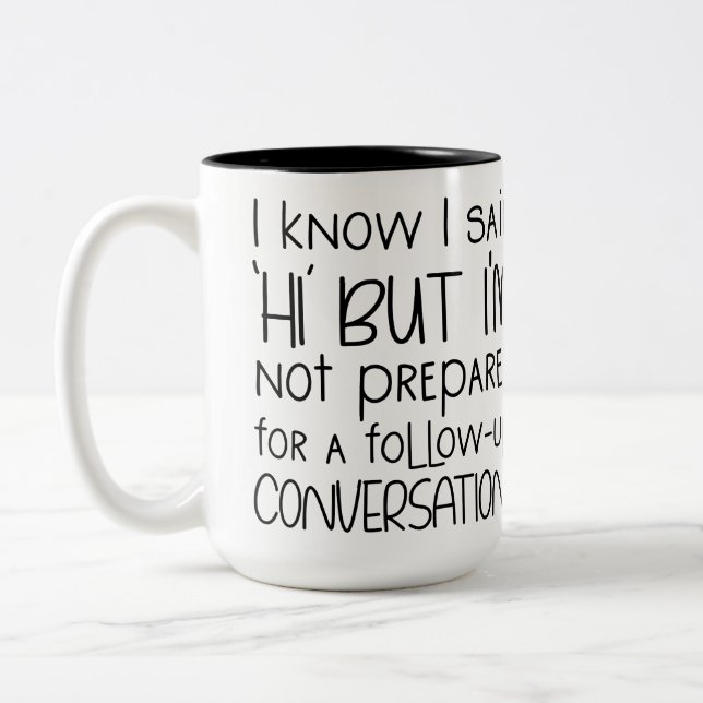 Funny Sarcastic Coffee Two-Tone Coffee Mug (Left)
